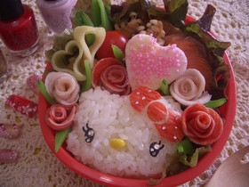 カニカマ ローズ☆　キャラ弁のおかず♪