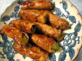 さやえんどうの肉巻き☆照り焼き風