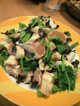 絶品！母が作る鶏肉のお刺身　＂とりわさ＂