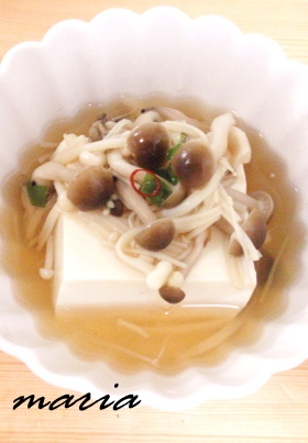 簡単★お豆腐ときのこのあんかけ