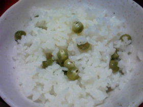 グリーンピースご飯◇春の味