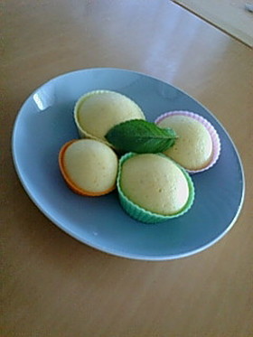 簡単★きな粉入りメイプルレーズン蒸しパン