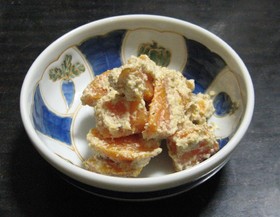 マクロビ:塩煮人参のクルミ和え