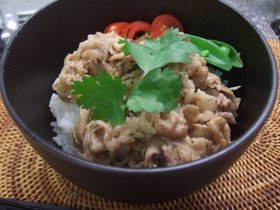 豚肉のアジアン丼