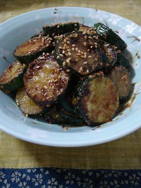 ズッキーニの胡麻マヨ焼