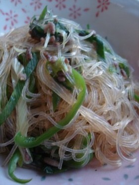 野菜たっぷりこくうま春雨炒め