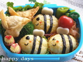 ミツバチさんのおにぎり(キャラ弁)♪