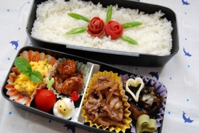梅のバラ　（キャラ弁おかず）