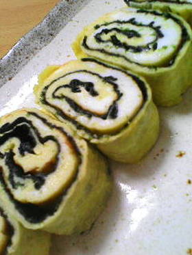 のりをクルクルしっとり甘~い卵焼き☆