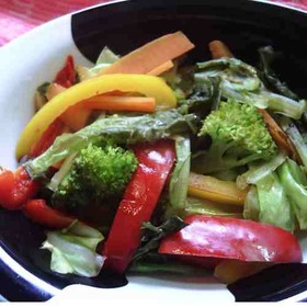 簡単昼食；シンプル温野菜