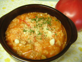 生トマト入り簡単トマトチーズリゾット