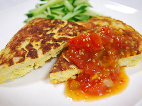 カリフラワーのチーズオムレツ