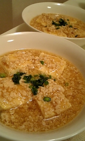 ヘルシ-♡豆腐のみそそぼろあんかけ♡