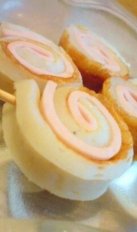 お弁当に簡単ちくわ＆ソーセージのクルクル