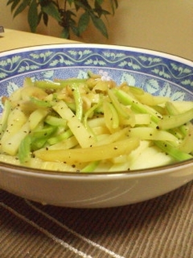 セロリとジャガイモの中華にんにく炒め♥♡