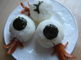 大人のキャラ弁☆目玉のおやじにぎりめし