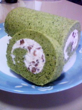 簡単！ふわっふわ〜な♪抹茶シフォンロール