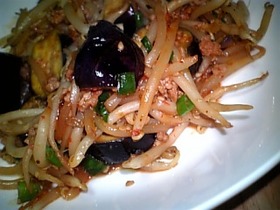 ナスと豚挽肉のピリ辛炒め