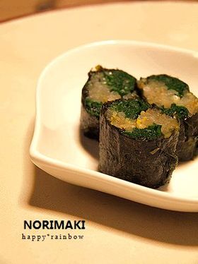 ニラともやしの海苔巻き