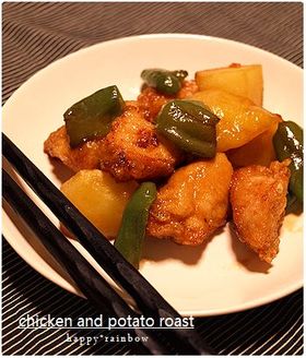鶏肉とじゃがいもの甘酢炒め