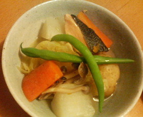 鮭と春野菜のスープ煮