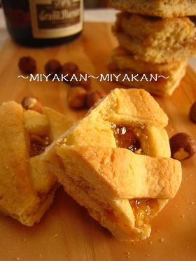 へーゼルナッツとマーマレードのクッキー♪
