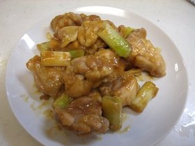鶏肉とねぎのごまみそ焼き