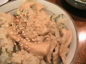 松茸風味の炊き込みご飯