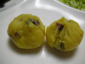 お弁当おかず★オレンジジュースで芋団子