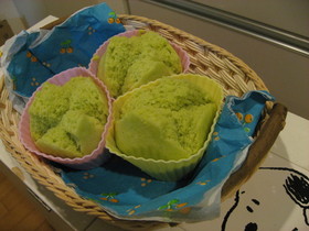 栄養満点☀青汁蒸しパン