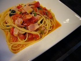 ミニトマトの簡単和風パスタ