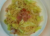 キャベツとベーコンの★簡単パスタ
