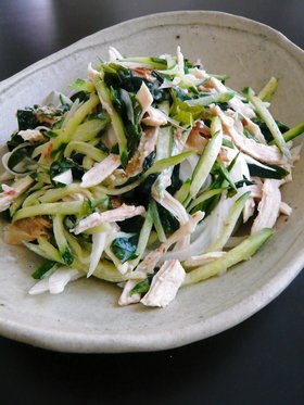 ○鶏と胡瓜の梅マヨサラダ○