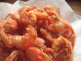 甘エビの唐揚げ。