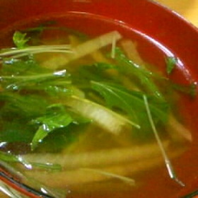 大根と水菜のスープ
