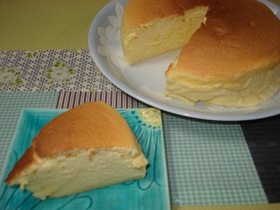 スライスチーズdeふわふわチーズケーキ