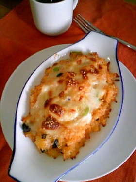 枝豆とオリーブのドリア