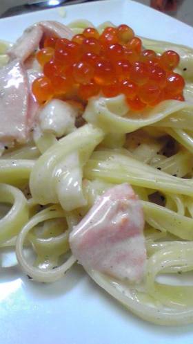 ✿絶品サーモンとイクラのクリームパスタ✿