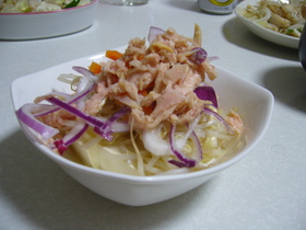 もやしとシーチキンの豆腐サラダ