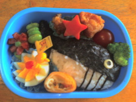 簡単☆くじら弁当