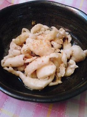 ～鶏皮の湯引き❤絶品タレで♫♬～