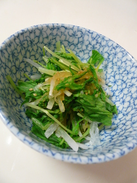 レンジでチンするだけ～大根と水菜のお浸し