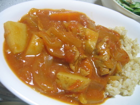 トマトの味噌シチュー