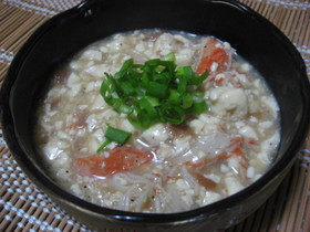 ❤崩し豆腐とカニカマの梅あんかけ❤