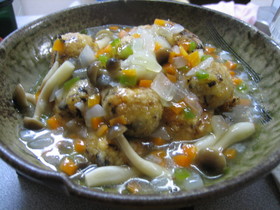 豆腐団子の塩あんかけ