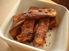 レンジで作るパンみみスティック