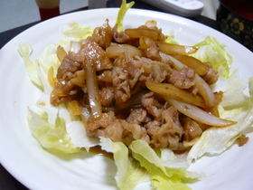 簡単♡柚子わさびで焼肉のタレ炒め