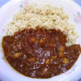 ひよこ豆とトマトのカレー(肉なし)