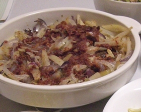 じゃが芋と玉葱のコンビーフグラタン