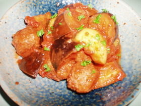 ☆夏野菜と肉だんごのトマト煮☆